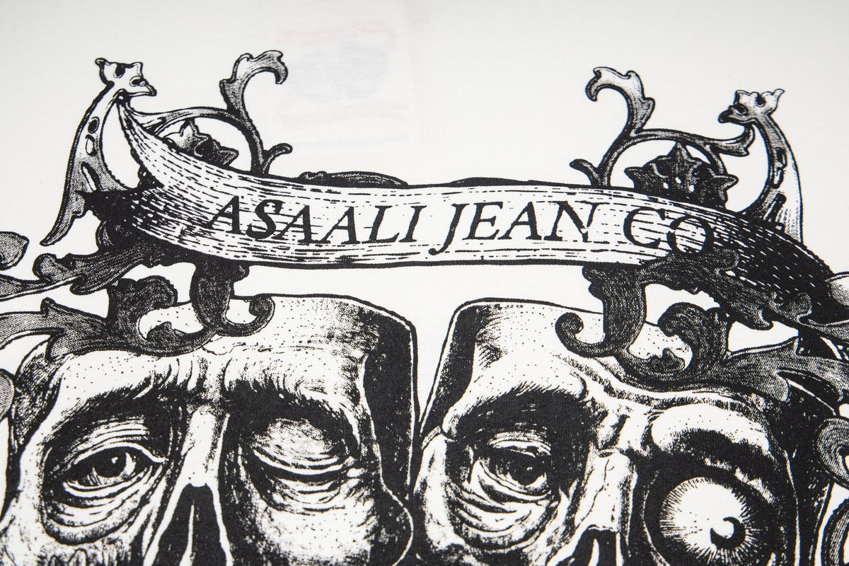 ASAALL White Graphic Sleeveless T-Shirt — detail
